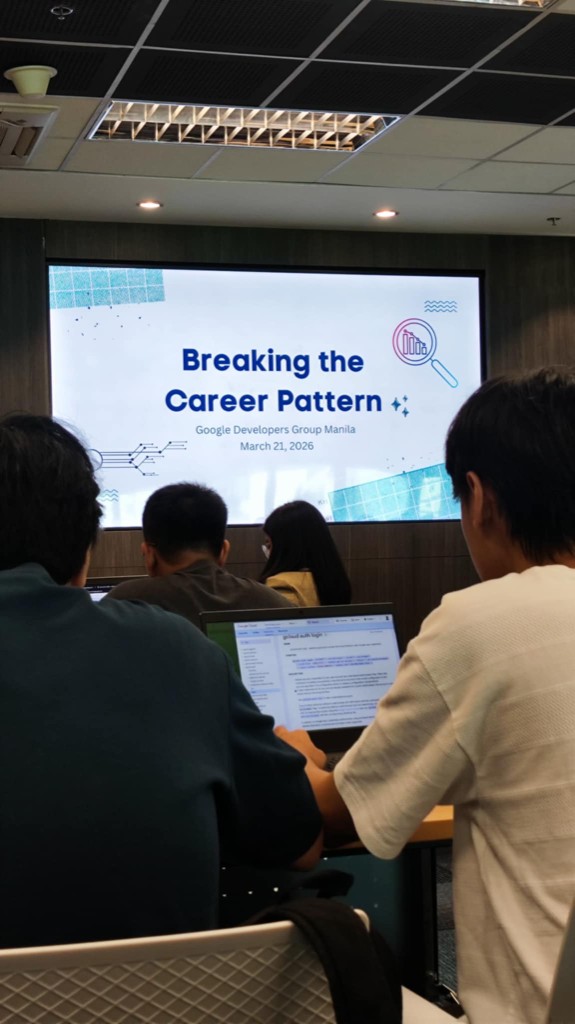 GDG Manila — Breaking the Career Pattern presentation slide